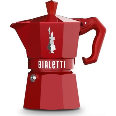 caffettiera italiana rossa da 3 tazze - 0009055 - Bialetti