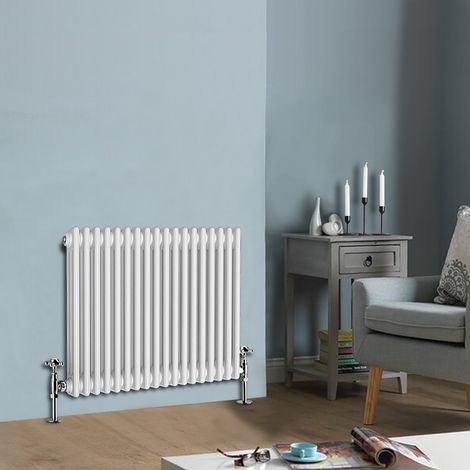 NRG White Traditional Cast Iron Style Radiator Central Heating Rads Horizontal 3 Column 600x830mm (1/4)