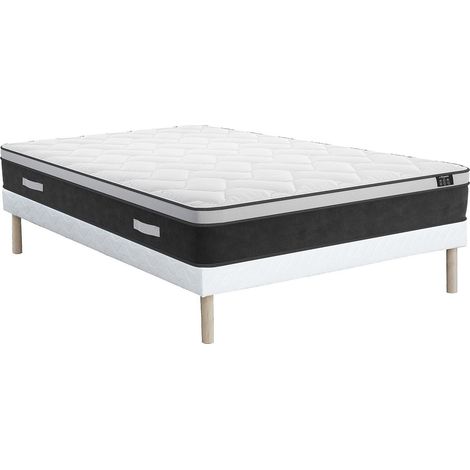 Set Art Collection di DREAMEA: Rete + Materasso ibrido molle insacchettate e memory YSMÉE 160 x 200 cm