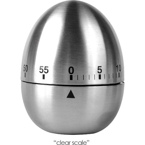 Minuterie de Cuisine à Oeufs Alarme Rotative Mécanique en Acier Inoxydable Minuterie de 60 Minutes pour la Cuisson - 2