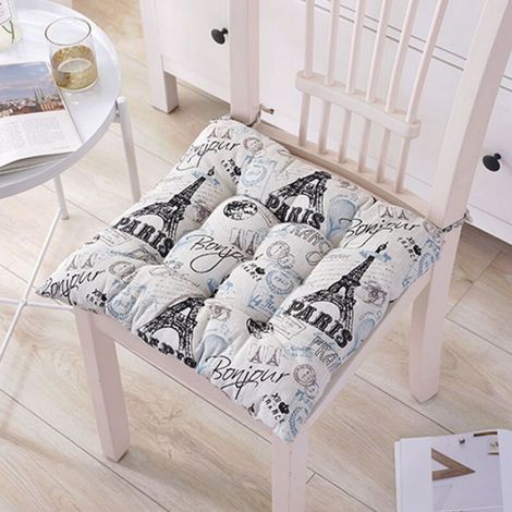 Lot de 10 coussins de chaise épais, pour bureau et salle à manger, taille 40 x 40 cm, confort intérieur et extérieur (1/2)