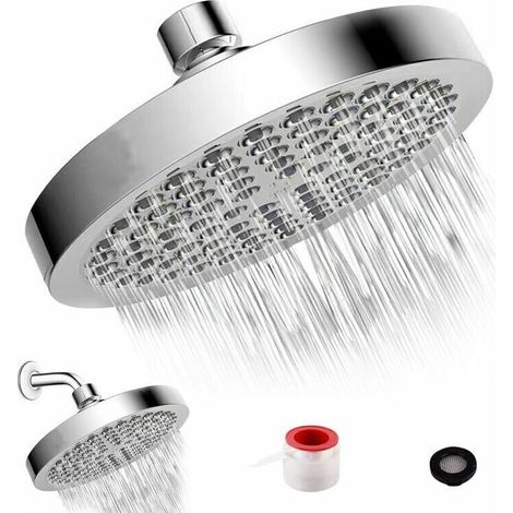 Complete 6-inch pressurized electro-plastic shower head (1/4)