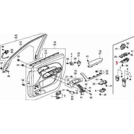Interrupteur Principal de Vitre Électrique Compatible Acura MDX LHD 2007‑2013 35750 STX A01ZA (1/5)