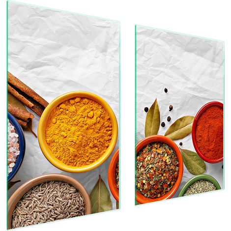 PLACA PROTECTORA DE VIDRIO PARA COCINA 65x52 ESPECIAS (1/5)