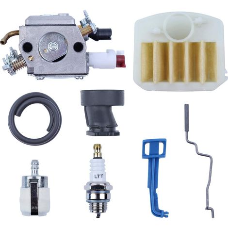 Kit de collecteur d'admission avec support de filtre à air pour Husqvarna 340 345 353 346XP, pour carburateur Zama, filtre à air, rotule d'admission, collecteur d'admission, tige de starter, tige d'ac (1/5)