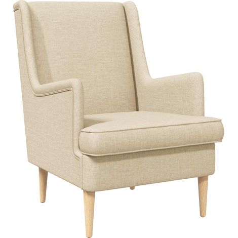 Sillón Crema Tela vidaXL