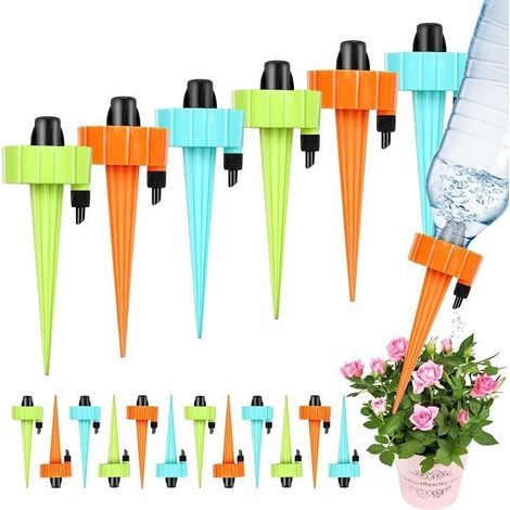 18-piece drip irrigation kit with automatic filtration system for plants.