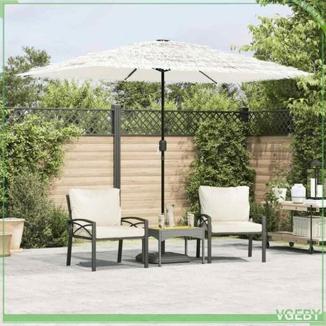 Parasol de jardin - FAFEISY - 4005096 - Rectangulaire 300x200x250 cm - Toile polyester - Mât acier blanc (1/5)