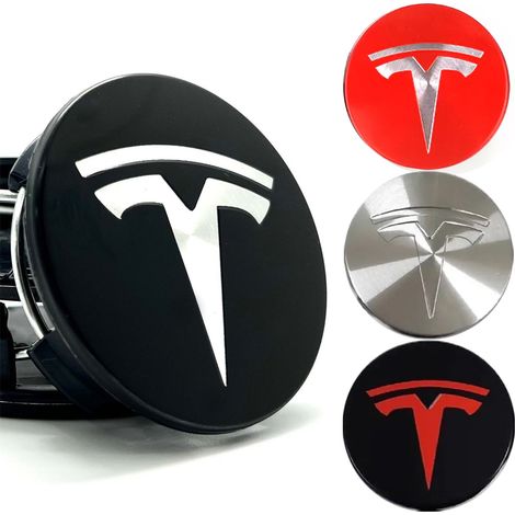 Satz mit 4 Tesla-Radkappen / Felgenemblemen - Auto 77 (1/5)
