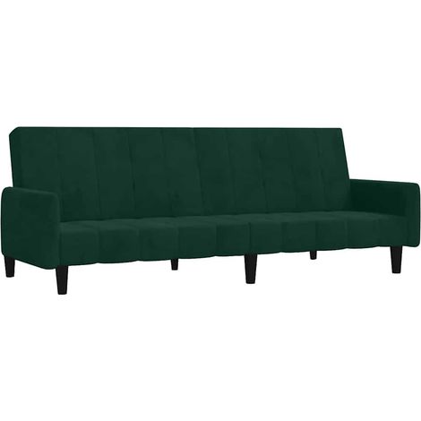 Canapé  Sofa-lit à 2 places vert foncé velours