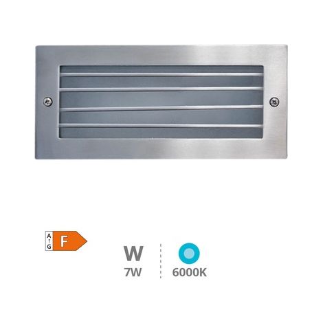 Aplique de aluminio con rejilla de LED 5W para empotrar GSC 0703406