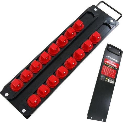 Neilsen 16pc Aluminium Socket Rail Tray 3/4" Organiser Storage Holder Metal (1/2)