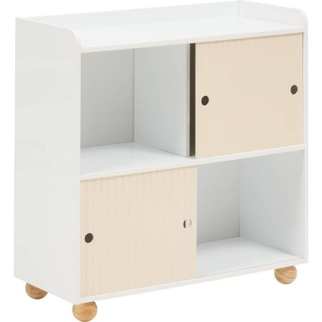 Meuble de rangement 2 portes 1 niveau "Bouli" beige Atmosphera for Kids