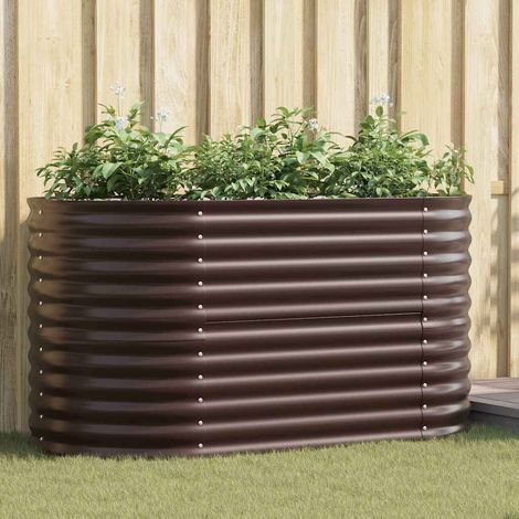 Hochbeet Braun 160 x 80 x 81 cm Stahl