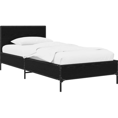 Estructura de cama con cabecero Roble Negro 80 x 200 cm vidaXL (1/5)