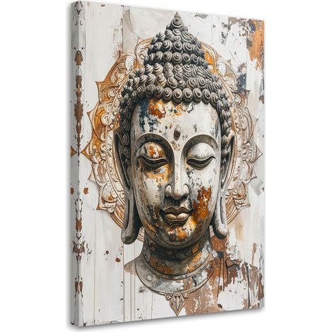 Tableau déco Tête de Bouddha Zen Spa Orient 70x100 (1/4)