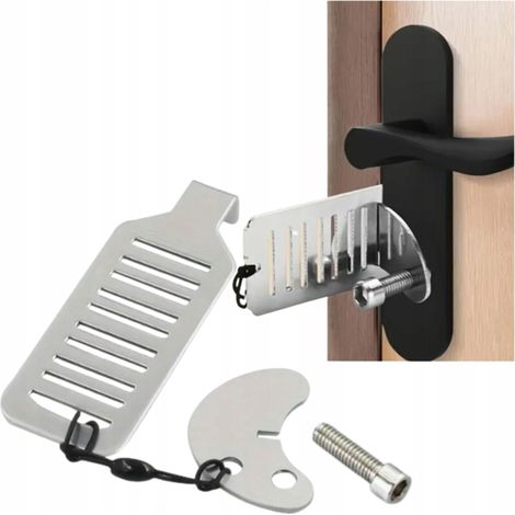 Serratura per porta d'hotel, serratura robusta, antifurto per turisti, ideale per le vacanze. (1/5)