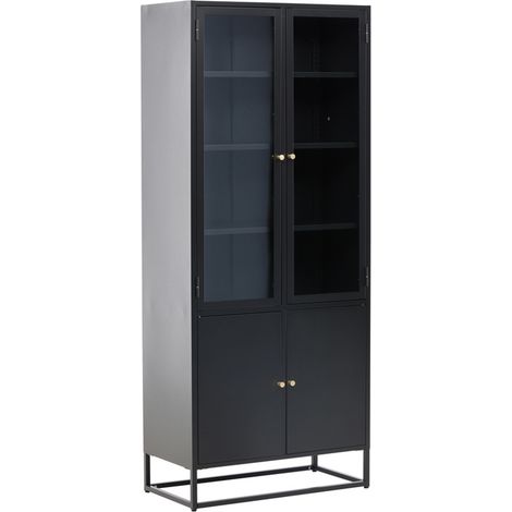 Vaisselier 4 Portes "Bakal" 190cm Noir