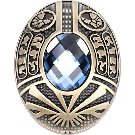 Metall-Fidget-Slider aus Zinklegierung, oval, altägyptisch, praktischer Alltagsbegleiter mit blauem Edelstein für Erwachsene, Büro, Klassenzimmer (1/5)