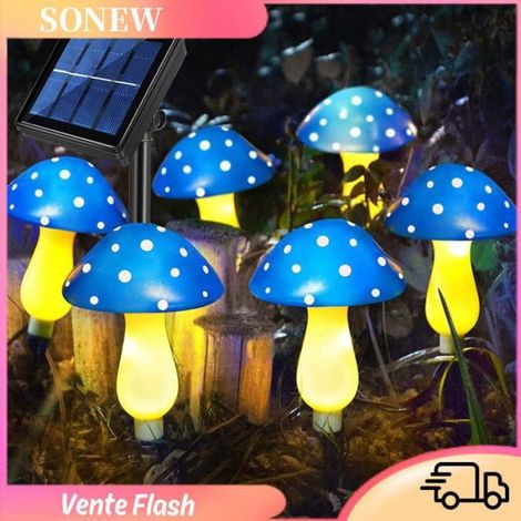 Sonew Lampes d'extérieur à champignons Lampes d'extérieur en forme de champignons, à énergie solaire, 8 Modes, jardin gazon (1/5)
