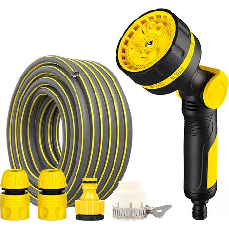 Pistolet d'arrosage avec 10 modes de pulvérisation pour le lavage de voiture et de jardin, commande au pouce, contrôle facile de l'eau, pistolet d'arrosage. (1/5)