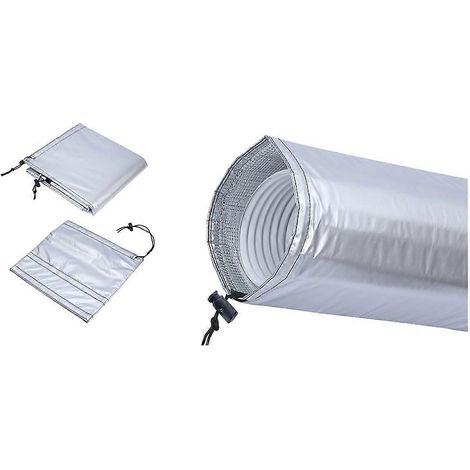 Gaine isolante pour tuyau de climatiseur portable, revêtement isolant en feuille d'aluminium à 4 couches pour tuyau d'évacuation de 5" et 5,9". (1/5)