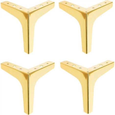 Pieds de meubles modernes, pieds de remplacement de meubles, hauteur 10 cm, lot de 4 (or) (1/5)