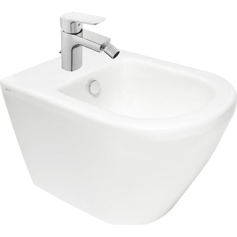 Vitra Integra bidé suspendido 35,5x54 cm + grifo bidé Optima Cube Way cromado (7042-0288CU235)