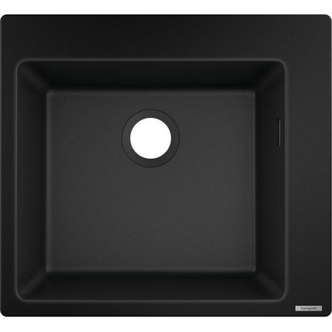 HANSGROHE S51 450 Fregadero empotrado de 1 seno sin vaciador negro grafito