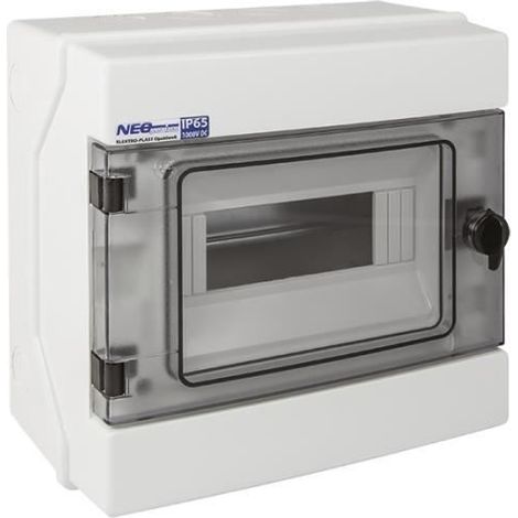 RH-8 Hermetischer Verteilerkasten, Aufputzmontage, 8-Modul, IP65, VDE 36.8 E-P 4026
