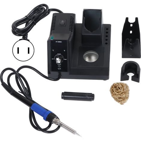 Station de soudage intelligente 80W 110V avec veille automatique et température constante, fer à souder avec prise américaine (1/5)