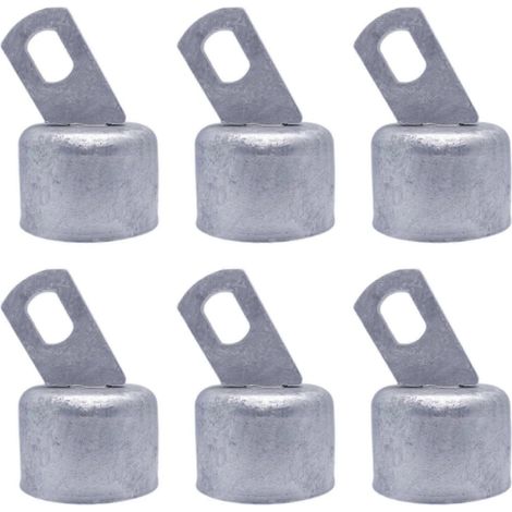 Embout de rail pour clôture en grillage, fixations galvanisées, compatible avec les tuyaux de 42 mm, installation facile pour terrain de sport (1/4)