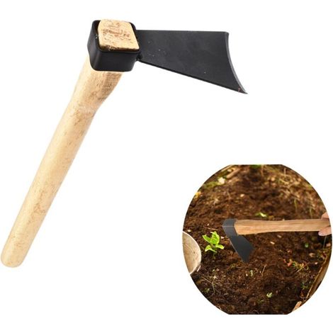 Houe de jardinage, houe à pioche, houe à creuser le sol, outil de jardinage, outils de creusement du sol, jardinage, houe à creuser,houe à pioche, outil à bois, cultivateur de fleurs (1/4)