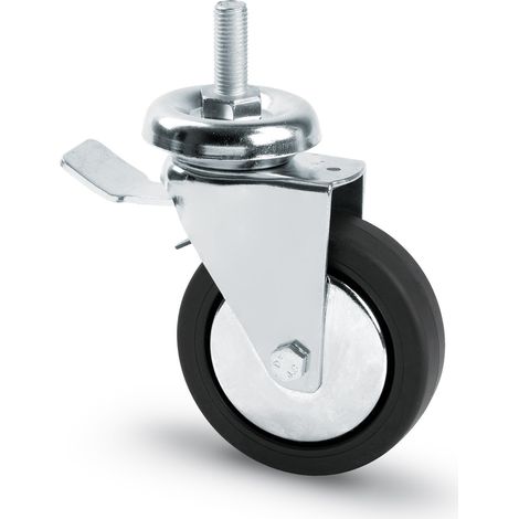 Avo RUOTA GIREVOLE PER MOBILI+FRENO art. 154 bis/b mm. 80-perno M10x30 4.00 pz