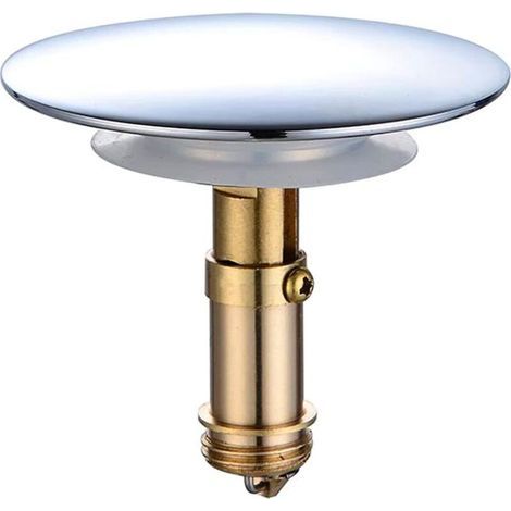 Bonde Clic-Clac Pop-Up 69 mm pour lavabo – Bouchon en laiton massif plaqué chrome, compatible salle de bain et cuisine (1/5)