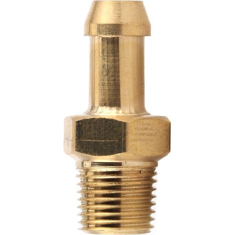 Boîtier de compresseur de turbocompresseur, raccord de tuyau de mamelon de suralimentation en laiton 1/8 pouces 27 NPT or. (1/5)
