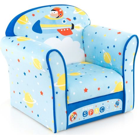 Kids Sofa Children Armrest Upholstered Chair Cute Pattern Armchair Solid Frame (1/5)