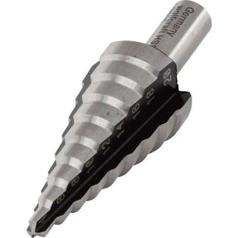 Broca escalonada HSS WOLFCRAFT 2515000 Ø4 a 20 mm - vástago Ø8 mm (1/2)