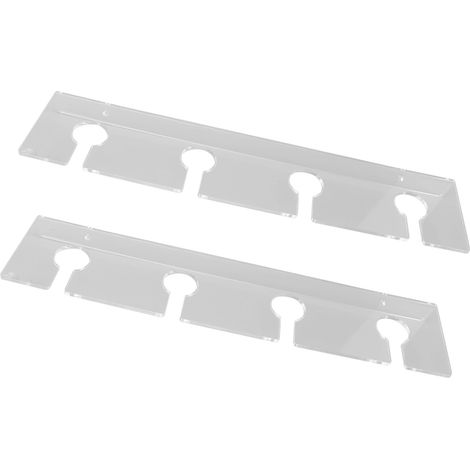Support mural pour verres à vin en acrylique, 2 pièces, gain de place, support suspendu sous le meuble pour 8 verres à pied Transparent (1/5)