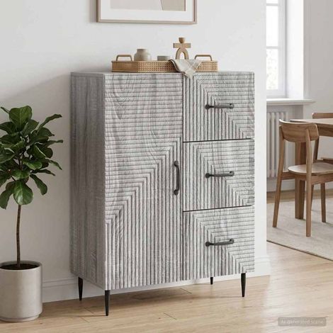 Buffet Sonoma gris 66 x 34,5 x 89,5 cm Bois d'ingénierie vidaXL (1/5)
