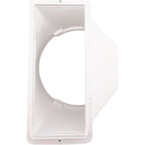 Raccord plat externe de 150 mm (embout plat rond vers carré) - Adaptateur pour conduit d'évacuation de climatiseur portable sur panneau de fenêtre (1/3)