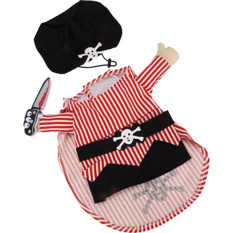 Ensemble de déguisement de pirate pour animaux de compagnie - Fêtes et déguisements amusants - Tenue de cosplay pour animaux de compagnie - Convient aux chiens et aux chats (1/5)