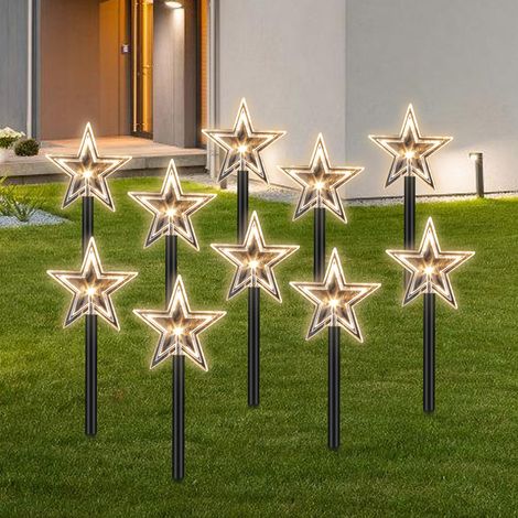 TolleTour 10 stelle di Natale a LED bianco caldo con timer 6/18 ore, 36 cm (1/5)