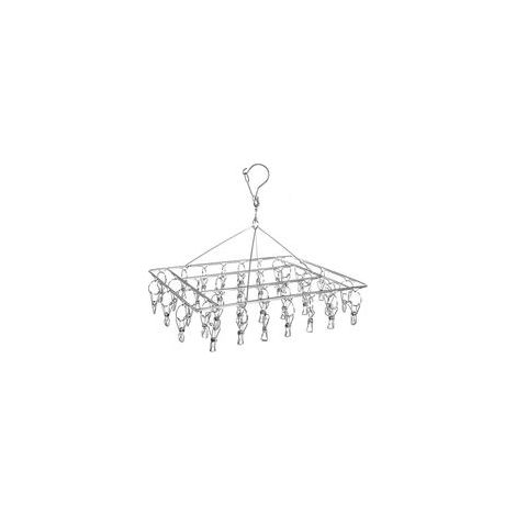 Etendoir Chaussette, Étendoir à Linge à Suspendre avec 40 Pinces en Acier Inoxydable à lépreuve du Vent pour Chaussettes,sous-vêtements,vêtements,Serviettes (1 Pack Hanger) (1/5)