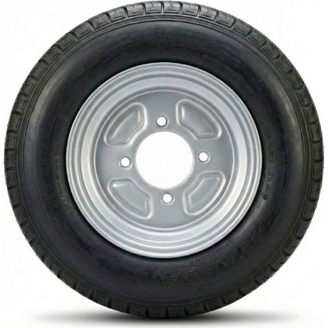 Imline – Roue de remorque complète 4.50-10 – Charge 325 kg – Diamètre 10 pouces – Entraxe 115 mm – Pneu renforcé 4 Plys