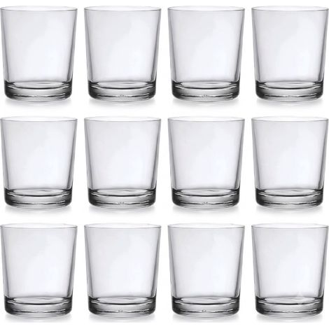 Set 12 Bicchieri Bor-mioli Rocco Caravelle Vetro Trasparente Fondo Spesso 25cl Diametro 75mm Altezza 91.5mm Uso Casa Resistenti Lavabili in LavastoviglieBar Ristorante per Acqua e Bevande (1/5)