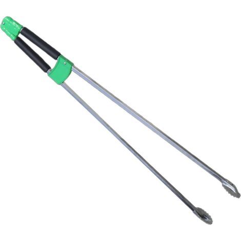 Pince à déchets à long manche, ramasse‑ordures, outil portatif, pince à déchets robuste et durable en alliage d'aluminium, 90 cm. (1/5)