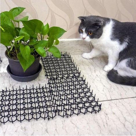 Tapis Anti Chat, Pic Anti Chat Repousse Chat, Grille de Jardin Anti Chiens, Exterieur Interieur Grillage Tapis Anti Chien avec Epine, 20 x 15 cm (1/3)