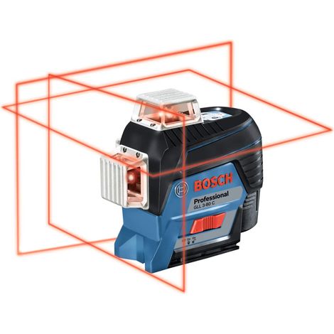 Laser linee BOSCH GLL3-80C - Auto 3 piani 30m + BM1 L-BOXX - 0601063R02