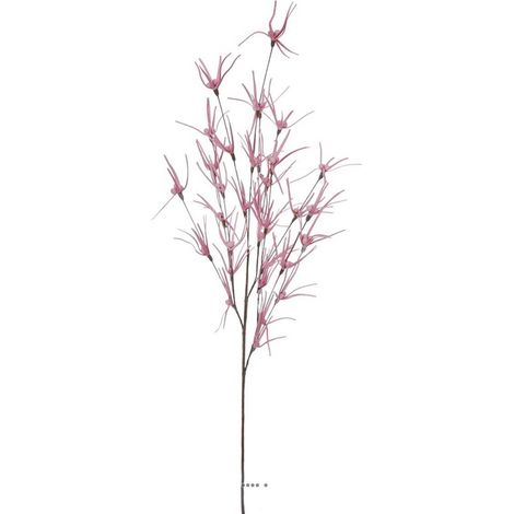 Branche de feuillage déco artificiel H 79 cm Mousse PU Rose pâle - couleur: Rose pâle